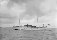 The 85 ton motor yacht Aldic under way, 1936. Creator: Kirk & Sons of Cowes