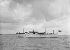 The 85 ton motor yacht Aldic under way, 1936. Creator: Kirk & Sons of Cowes