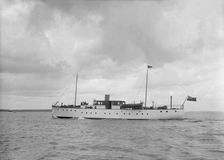 The 85 ton motor yacht Aldic under way, 1936. Creator: Kirk & Sons of Cowes