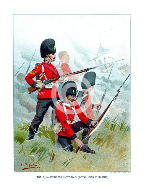 'The 87th Princess Victoria's (Royal Irish Fusiliers)', c1890.Artist: Geoffrey Douglas Giles