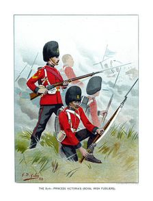 The 87th Princess Victoria's (Royal Irish Fusiliers) c1890.Artist: Geoffrey Douglas Giles