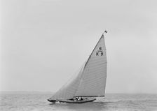 The 8 Metre international class Baccara (K9), 1921. Creator: Kirk & Sons of Cowes