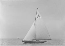 The 8 Metre international class Baccara (K9), 1921. Creator: Kirk & Sons of Cowes