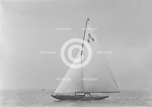 The 8 Metre international class 'Baccara' (K9), 1921. Creator: Kirk & Sons of Cowes.