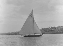 The 8 Metre international class Baccara (K9), 1921. Creator: Kirk & Sons of Cowes
