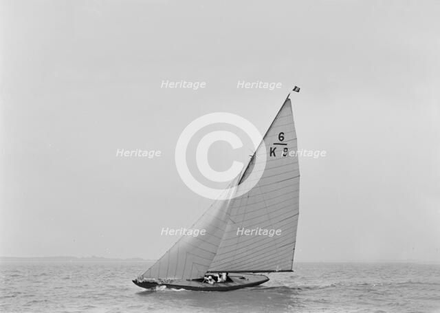 The 8 Metre international class 'Baccara' (K9), 1921. Creator: Kirk & Sons of Cowes.