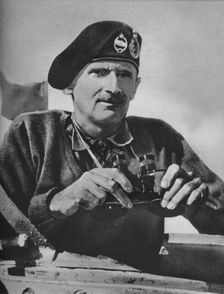 The 8th Army commander Bernard Law Montgomery 1942. Artists: Sir John Alexander Hammerton, Unknown
