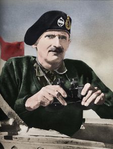 The 8th Army commander Bernard Law Montgomery 1942. Artists: Sir John Alexander Hammerton, Unknown