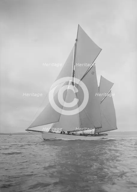 The 96 ft ketch 'Julnar', 1911. Creator: Kirk & Sons of Cowes.