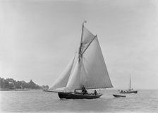 The 9 ton auxilary cutter Grayling 1921. Creator: Kirk & Sons of Cowes
