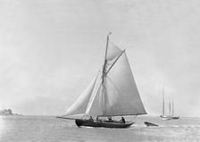 The 9 ton auxilary cutter Grayling 1921. Creator: Kirk & Sons of Cowes