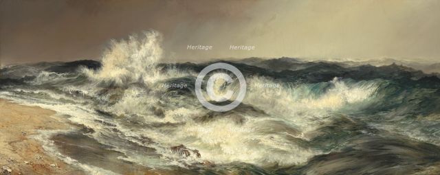 The Much Resounding Sea, 1884. Creator: Thomas Moran.