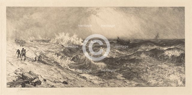 The Much Resounding Sea, 1886. Creator: Thomas Moran.