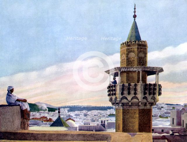 'The Muezzin in his Minaret calling the Faithful to Prayer', 1926. Artist: Unknown