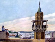 The Muezzin in his Minaret calling the Faithful to Prayer 1926