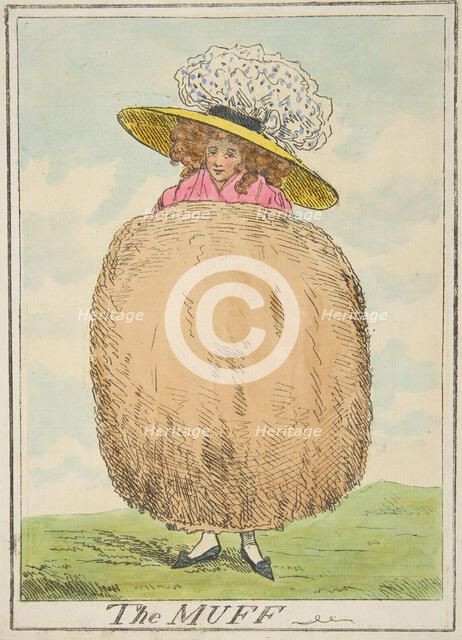 The Muff, February 16, 1787. Creator: Attributed to Henry Kingsbury (British, active ca. 1775-98).