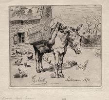 The Mule, Marie-Jeanne, 1872. Creator: Félix Hilaire Buhot (French, 1847-1898); Ch. Delâtre