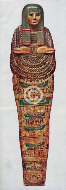 'The Mummy case of a priestess of Ammon-Ra dating from 1600 BC, (c1935). Artist: Unknown.