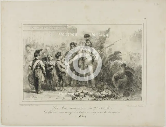The Munitioners of July 28, 1831. Creator: Auguste Raffet.