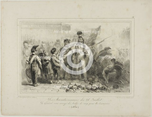 The Munitioners of July 28, 1831. Creator: Auguste Raffet.