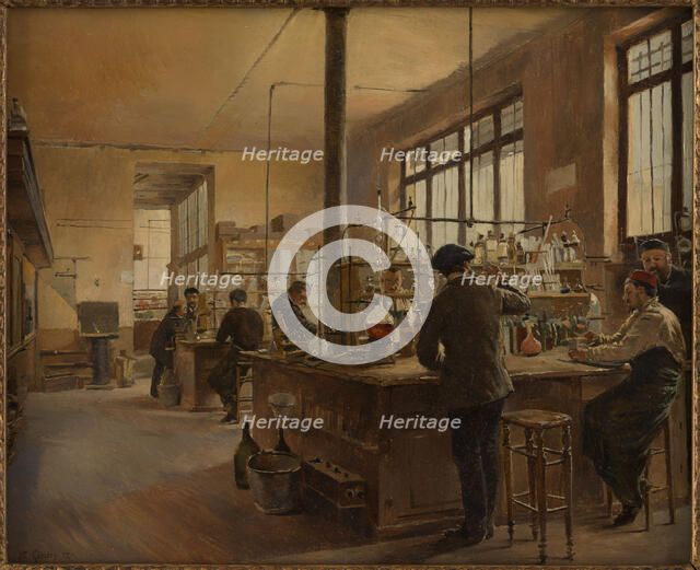 The municipal laboratory (police headquarters, boulevard du Palais), 1887. Creator: Ferdinand Gueldry.