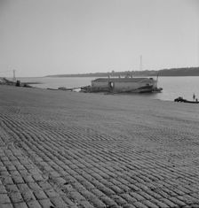 The municipal levee at Greenville, Mississippi, 1937. Creator: Dorothea Lange