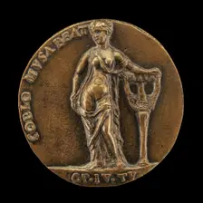 The Muse Calliope [reverse], 1520s. Creator: Giulio della Torre