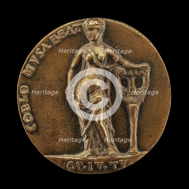 The Muse Calliope [reverse], 1520s. Creator: Giulio della Torre.