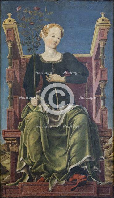 The Muse Erato, ca 1455. Creator: Maccagnino, Angelo (?-1456).