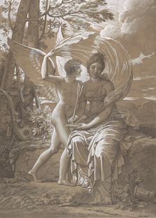 The Muse Erato Writing Verses Inspired by Love, ca. 1797. Creator: Charles Meynier