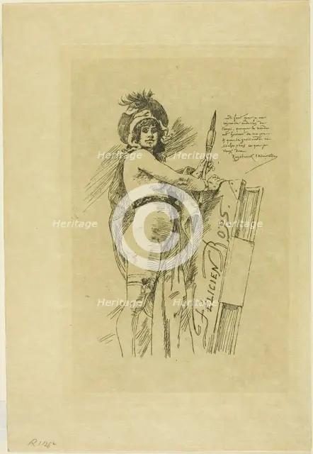The Muse of Félicien Rops, 1895. Creator: Félicien Rops.
