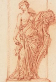 The Muse Terpsichore, c. 1768. Creator: Augustin Pajou