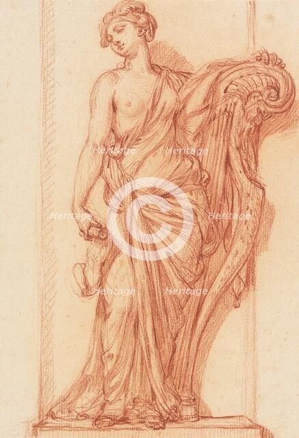 The Muse Terpsichore, c. 1768. Creator: Augustin Pajou.