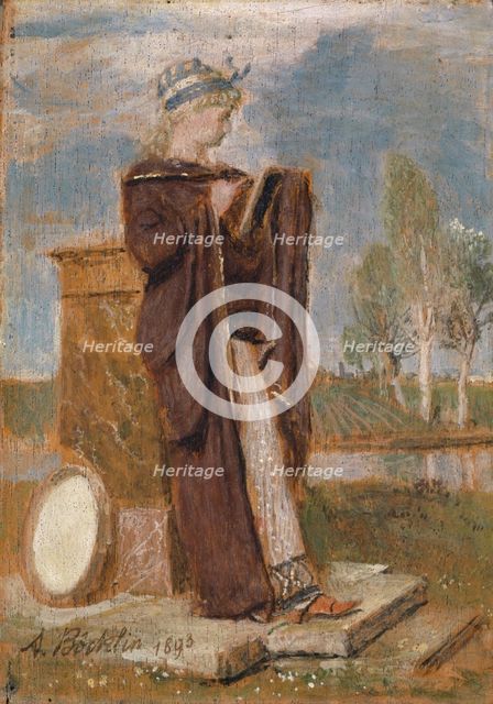 The Muse Thalia, 1893. Creator: Arnold Bocklin.