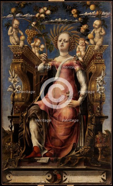 The Muse Thalia, ca 1457. Creator: Pannonio, Michele (before 1415-c. 1464).
