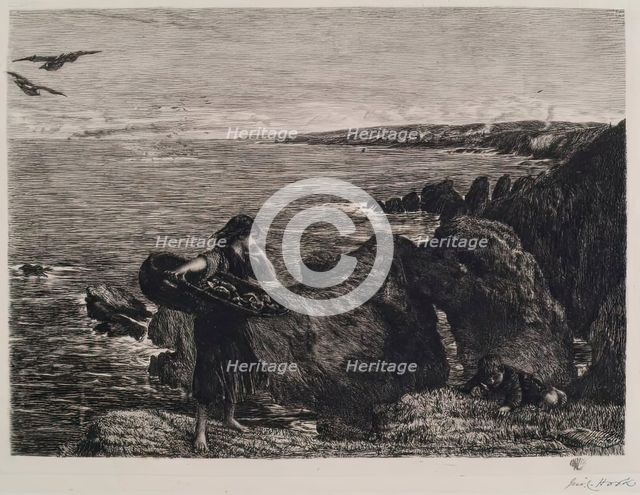 The Mushroom Gatherers, c1879. Creator: James Clarke Hook.