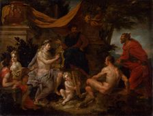 The Music Competition of Pan and Apollo (The Music Competition of Apollo and Silenus), around 1700. Creator: Godfried Maes