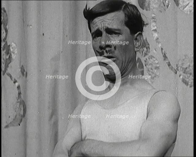 The Music Hall Star Billy Merson Pulling a Variety of Funny Faces, 1920s. Creator: British Pathe Ltd.