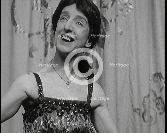 The Music Hall Star Nellie Wallace Pulling a Variety of Amusing Faces, 1920s. Creator: British Pathe Ltd.