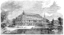The Music-Hall to be erected in "The Surrey Zoological Gardens", 1856. Creator: Smyth