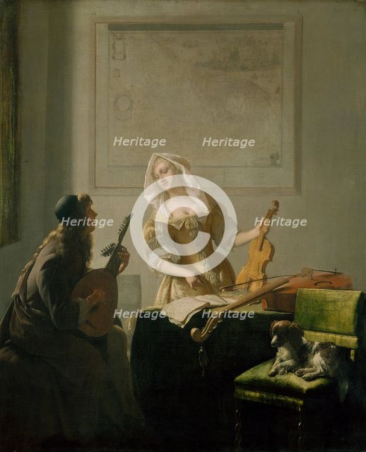 The Music Lesson, 1671. Creator: Jacob Ochtervelt.