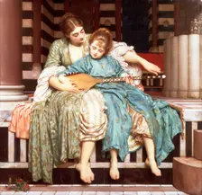 The Music Lesson 1877. Artist: Frederic Leighton
