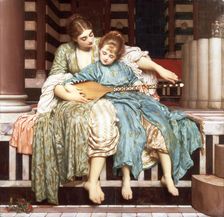 The Music Lesson 1877. Artist: Frederic Leighton
