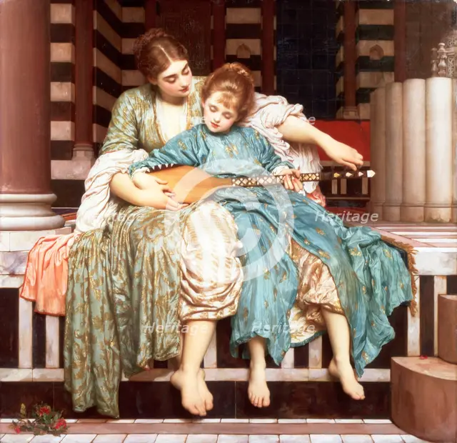 'The Music Lesson', 1877. Artist: Frederic Leighton