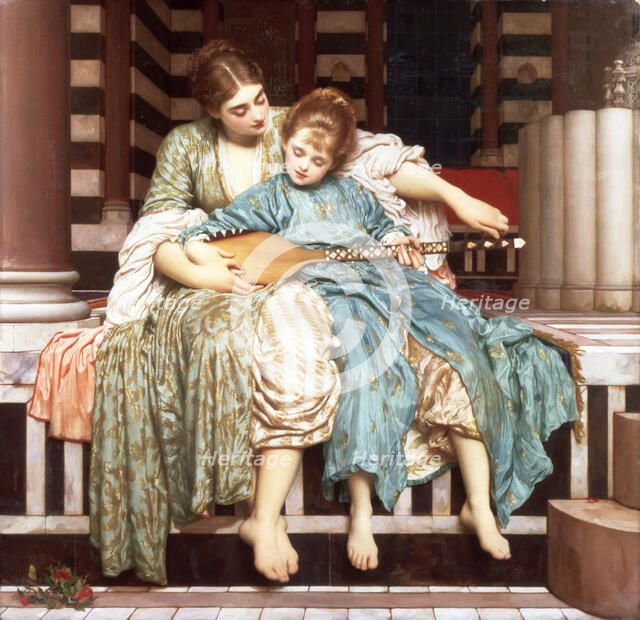 'The Music Lesson', 1877. Artist: Frederic Leighton