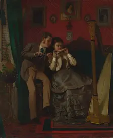 The Music Lesson, 1870. Creator: John George Brown