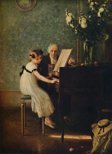 The Music Lesson 18th century. Artist: Jules-Alexis Muenier