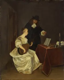 The Music Lesson, c. 1670. Creator: Anon