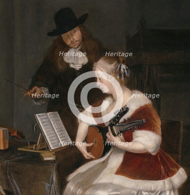 The Music Lesson, c. 1670. Creator: Gerard Terborch II.