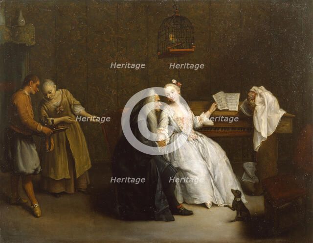 The Music Lesson, c1760. Creator: Pietro Longhi.